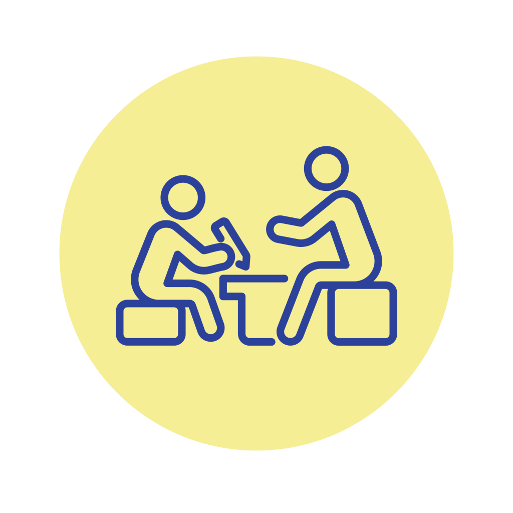 Student and teacher icon