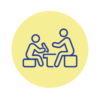 Student and teacher icon