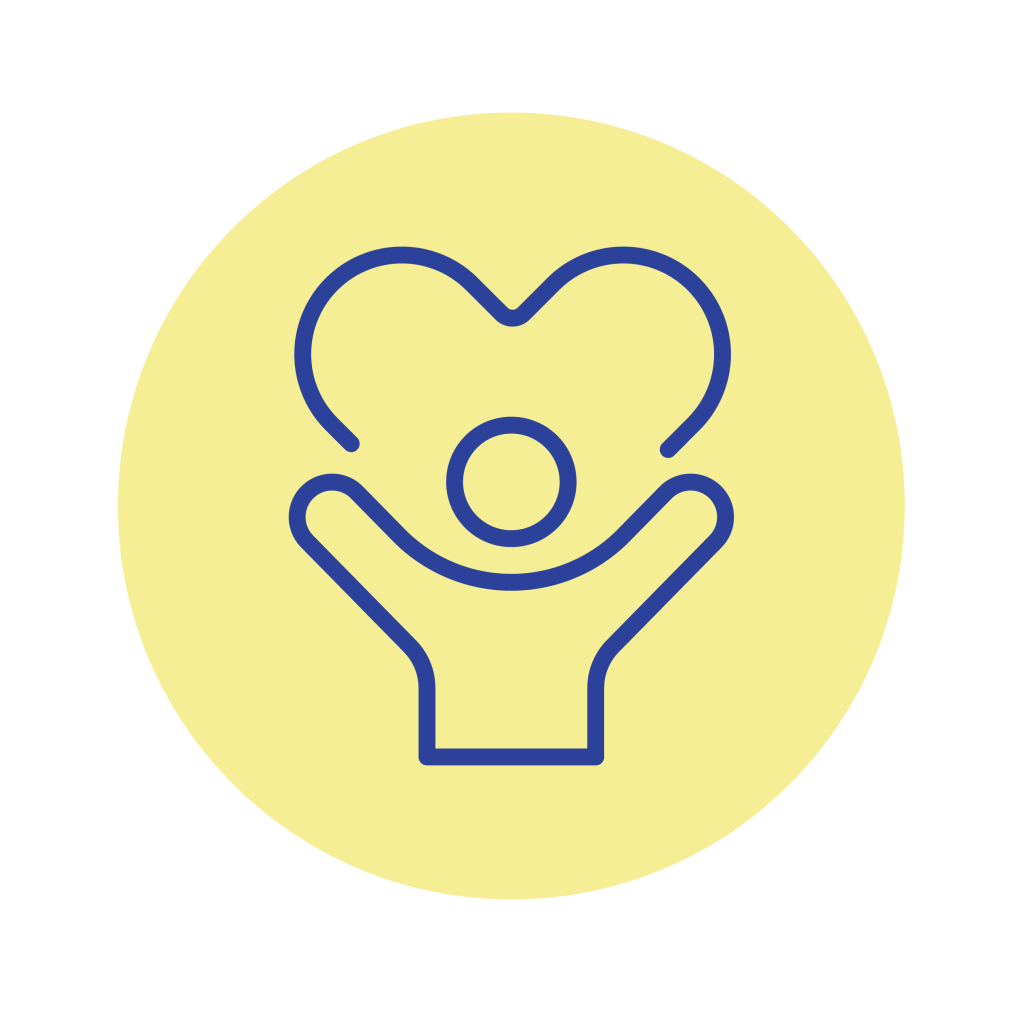 child with heart icon